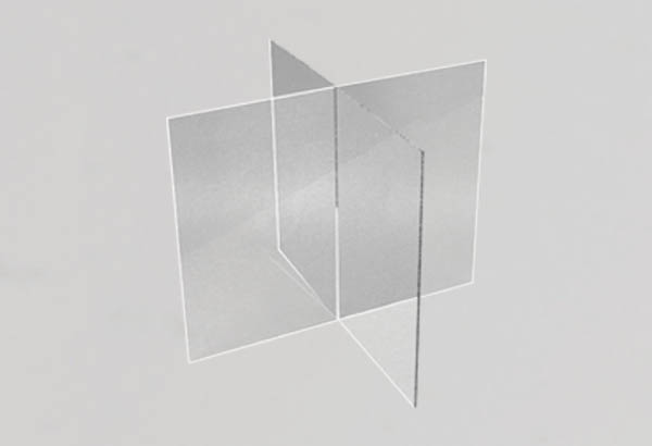 Séparateur de bac en 4 compartiments - 295 x 300 x 300 mm