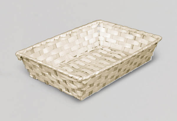 Panier rectangulaire en bambou - 280 x 200 x 30 mm