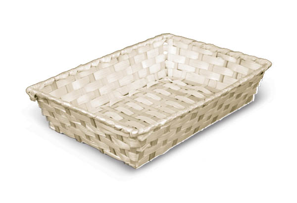 Panier rectangulaire en bambou - 330 x 230 x 70 mm