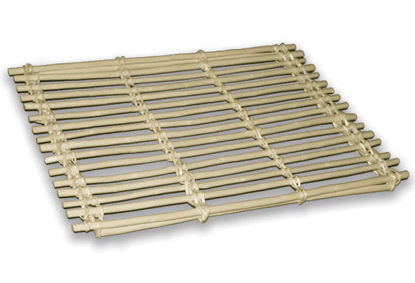 Clayon rectangulaire en osier plein - 40 x 30 x 2.5 cm