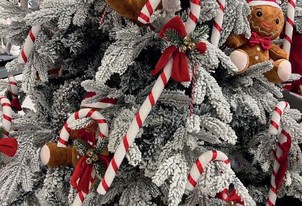 SUCRE D'ORGE BLANC/ROUGE 50 CM