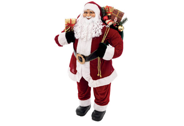 PERE NOEL VELOURS ROUGE 180 CM