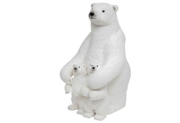 OURS GEANT + 2 BEBES H95cm