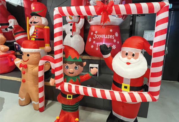 CADRE PÈRE NOEL/LUTIN GONFLABLE H18