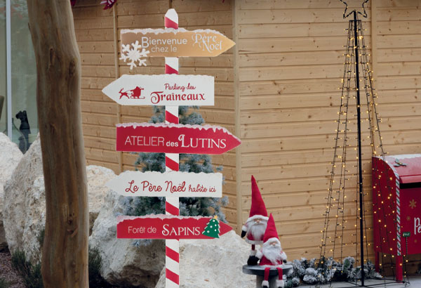 PANCARTE HTR 120CM BOIS ROUGE&BLANC