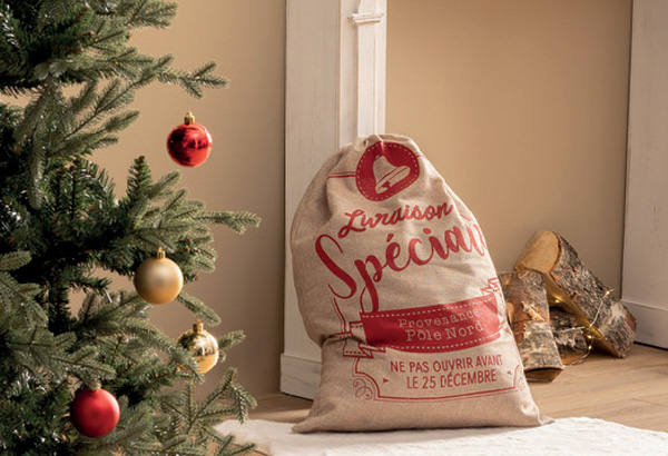 HOTTE PERENOEL JUTE IMPRIM 50X70 CM