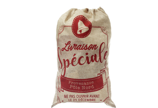 HOTTE PERENOEL JUTE IMPRIM 50X70 CM