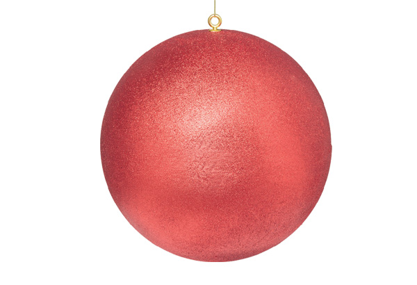 BOULE XL DIAM 40CM ROUGE PAILLETTES