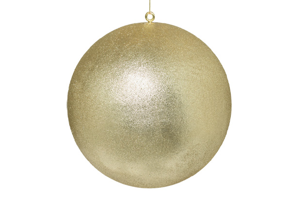 Boule XL de Noël - Diamètre 40 cm - Dorée paillete