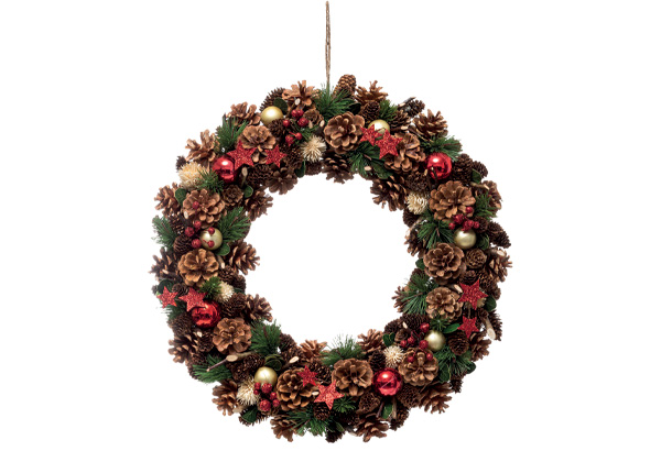 COURONNE HOUX & ETOILES DIAM 48 CM