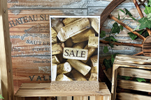 Porte visuel en liège avec rainure pour visuel de format A4 de 2 mm d'épaisseur