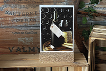 Porte visuel en liège avec rainure pour visuel de format A5 de 2 mm d'épaisseur