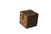 Porte visuel en liège avec rainure pour QR CODE de 2 mm d'épaisseur