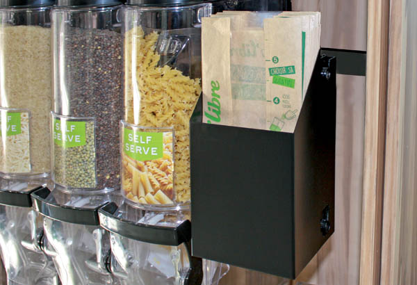 Porte-sachets et support de remplissage trémie - Largeur 150 mm