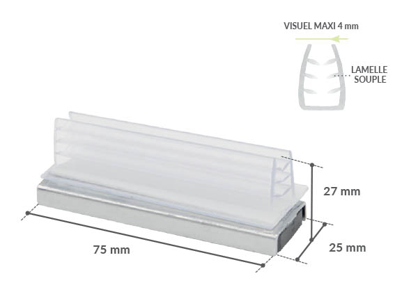 Grip en T bloc magnétique en 75 mm - Base de 25 mm Grip en T bloc magnétique en 75 mm - Base de 25 mm