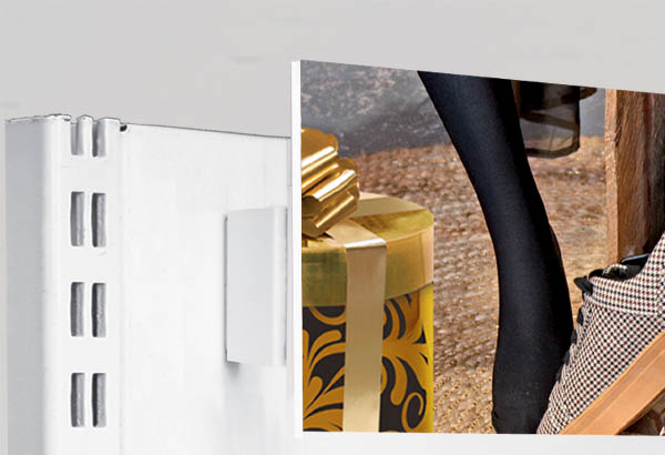 Promobase® magnétique avec adhésif murale - Hauteur 75 mm