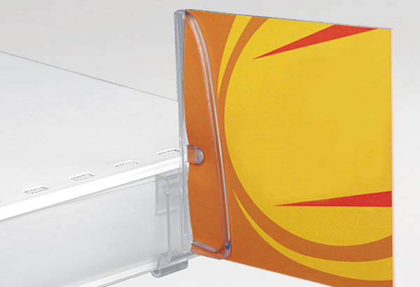 Pied Shark®  pour profils porte étiquettes papier de 32 ou 40 mm