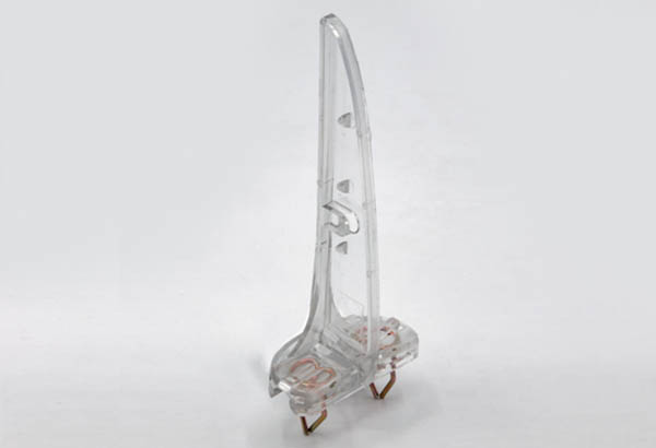 Pied Shark® avec entraxe de 23 mm pour tablettes perforées - 48 x 25 x 108 mm