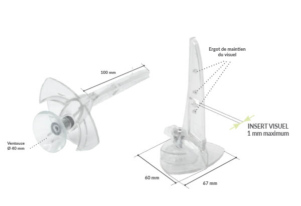 Pied Shark® base ventouse de diamètre 40 mm
