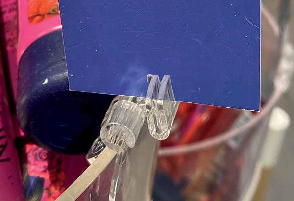 Clip stop rayon articulé 2 positions facing ou drapeau - Butée de 0.5 à 2 mm