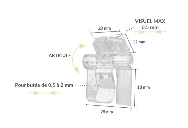 CLIP STOP-RAYON ARTICULE - 50% EN MATIERE RECYCLEE
