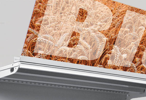 Profil porte-fronton magnétique à poser avec 2 angles - Longueur 1000 mm