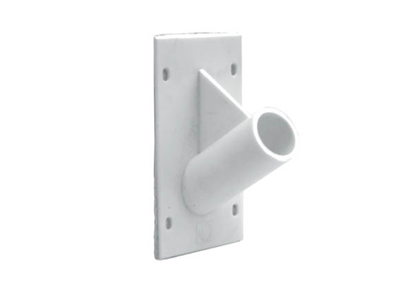 Porte tube incliné à 60° avec support adhésif pour tube fendu de Ø 17 - 19 mm