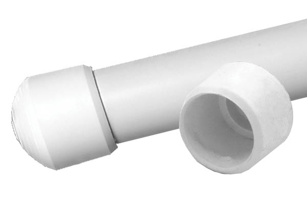 Bouchon pour porte drapeau avec tube fendu de Ø 17 - 19 mm - 24 x 24 mm