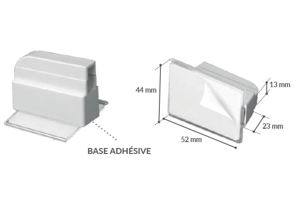 Base adhésive à poser blanche pour potence