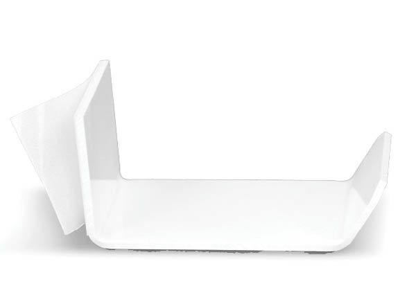 Potence porte sac avec fixation murale adhésive et retour avant - 90 x 60 mm