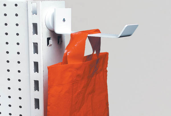 Potence porte sac avec fixation murale magnétique et retour avant - 160 x 60 mm