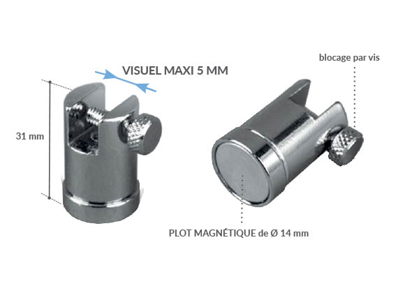 Plot porte-fronton à poser ou murale magnétique