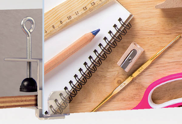 Porte fronton serre-joint pour clip droit ou incliné