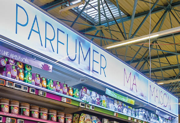 Fronton lumineux magnétique à poser avec rétro éclairage LED - 330 x 1000 mm