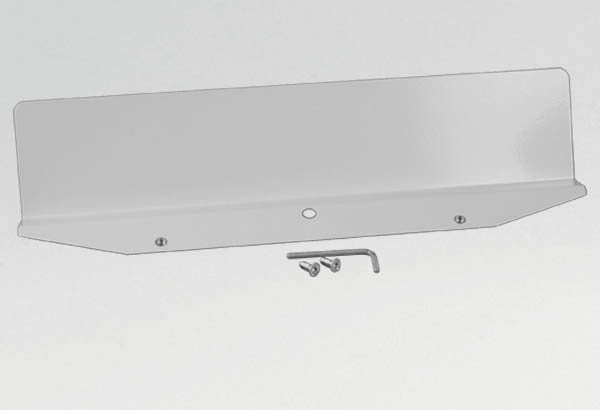 Retour arrière gris pour pupitre sur pied - Avec vis et clé Allen