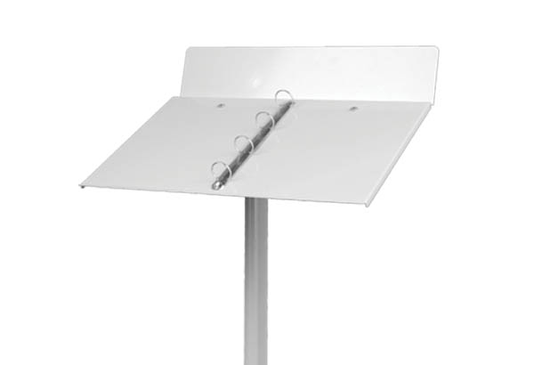 Retour arrière gris pour pupitre sur pied - Avec vis et clé Allen