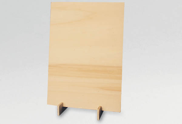 Pied avec 2 rainures de 5 mm en bois - 100 x 30 x 5 mm - Format A5/A4