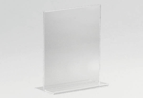 Porte visuel 2 faces en PET transparent - Format A5 - Vertical