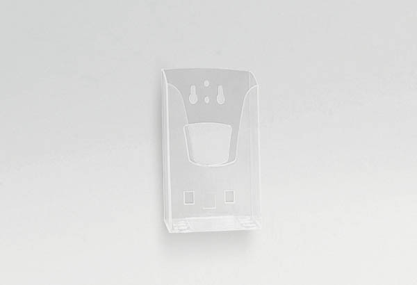 Porte-brochures 1 bac mural en polystyrène - Format 1/3 A4