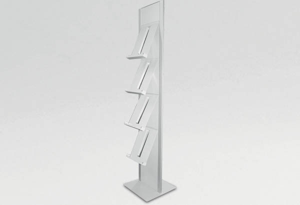 Totem 2 faces pour porte brochures - 1665 x 370 x 417 mm