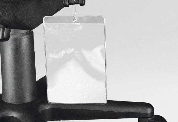 Pochette à suspendre 1 perforation PVC transparente - Format A5 - Vertical