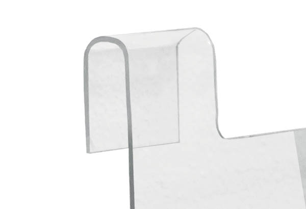 Pochette en plexi transparente pour grille d'exposition - Format A3 - Verticale