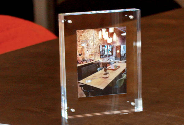 Porte visuel 2 faces en plexi transparent - Format A7 - Vertical ou Horizontal