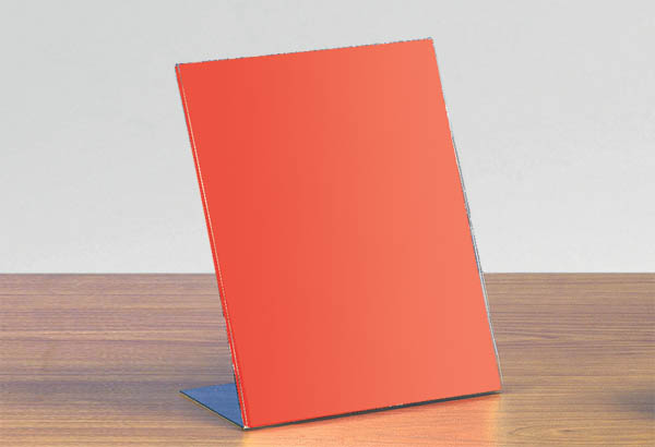 Porte-visuel incliné en PET transparent - Format A6 - Vertical