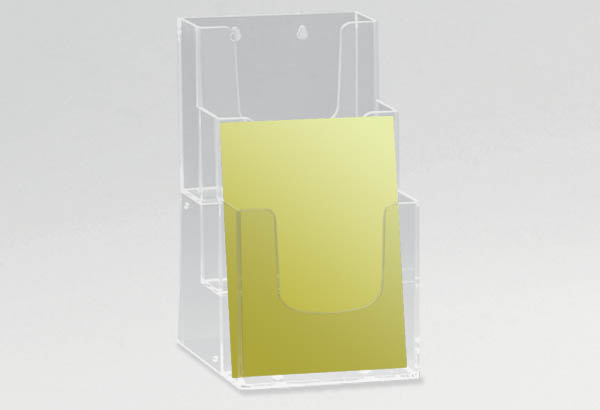 Porte-brochures 3 bacs à poser en polystyrène - Format A5