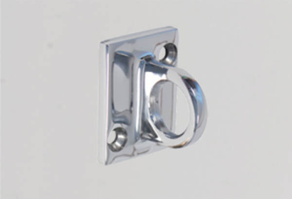 Clip mural chromé pour poteau de guidage référence 854201 - 37 x 50 x 37 mm