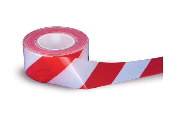 Ruban de signalisation bicolore imprimé une face - 50 mm x 100 m