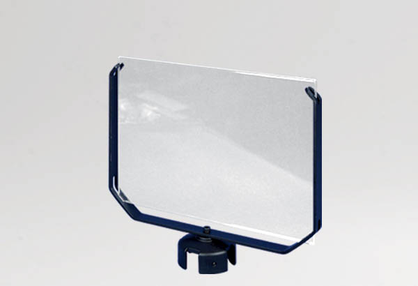 Porte affiche noir au format A4 horizontal pour kit poteau de référence 854109 et 854113