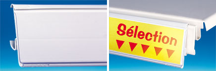 PE extrudé blanc 1 position pour tablette TEGOMETALL® - 46 x 1318 mm
