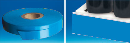 Bande déco porte-étiquette papier "Bleu roi" 38 mm x 100 m